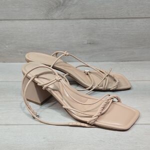 Marck Fisher Women Malyn Square Toe Heels Lace Up Shoes Sandals Sz 11M